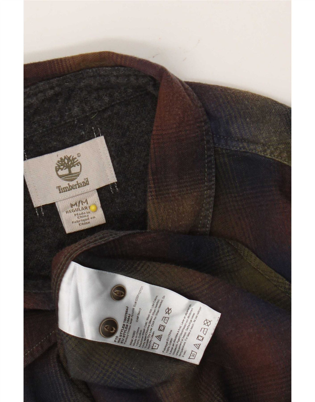 Męska koszula flanelowa Timberland o regularnym kroju, średnia wielokolorowa bawełniana krata