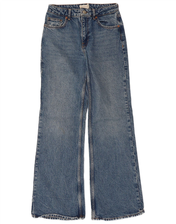 Damskie jeansy rozkloszowane Topshop W26 L30 Niebieskie, bawełniane