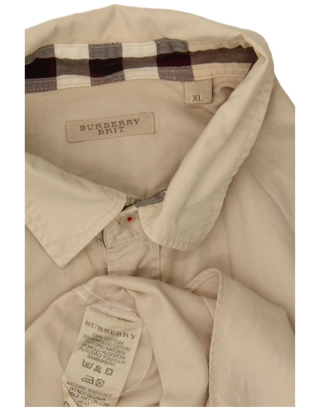Koszula męska Burberry XL, beżowa, bawełniana
