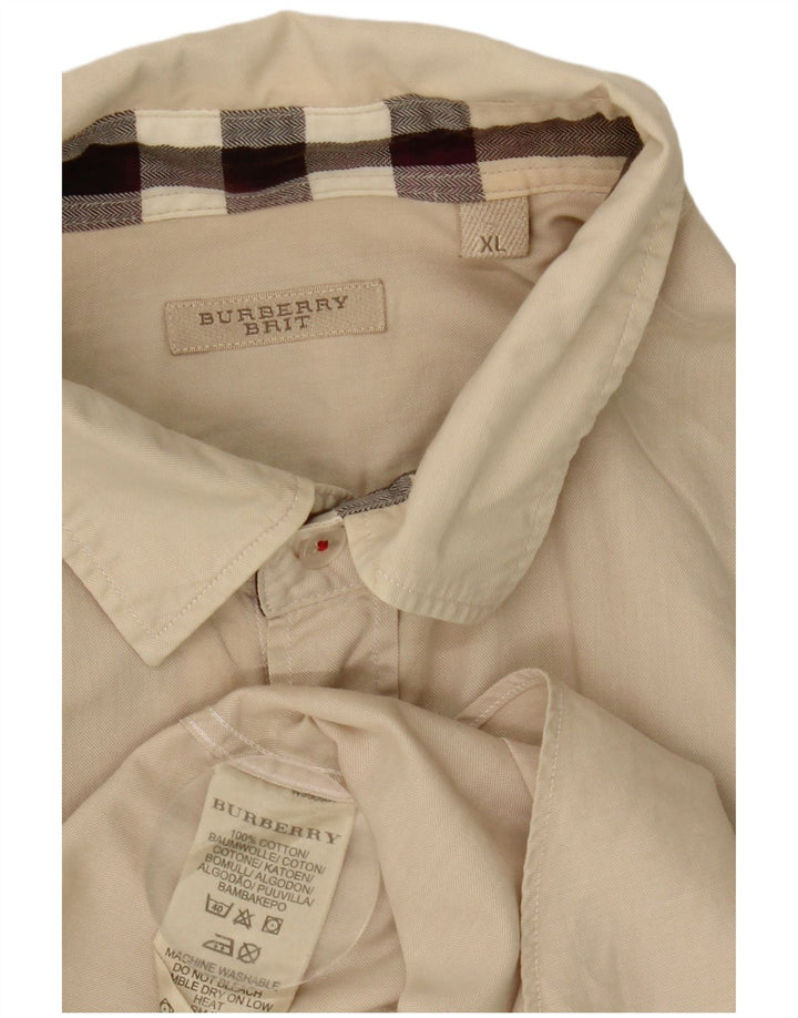 Koszula męska Burberry XL, beżowa, bawełniana