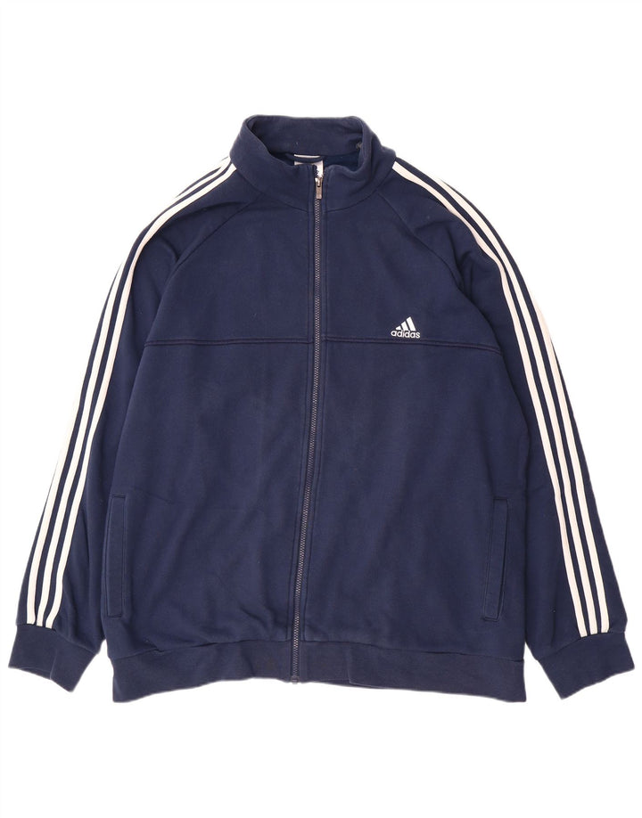 ADIDAS Męska kurtka dresowa Climalite UK 52/54 2XL Granatowa bawełna