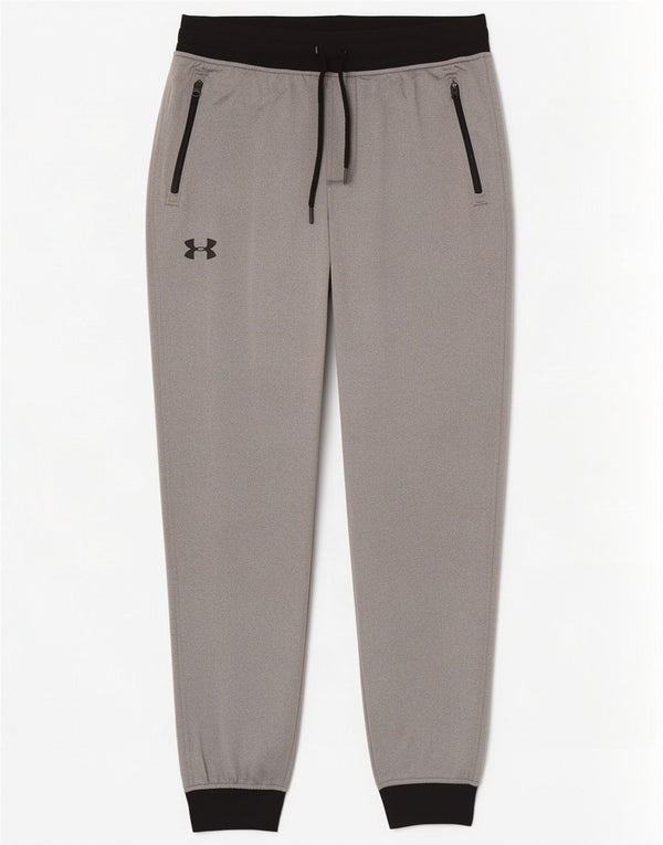 Męskie spodnie dresowe Under Armour Joggers, duże, szare, z blokami kolorów