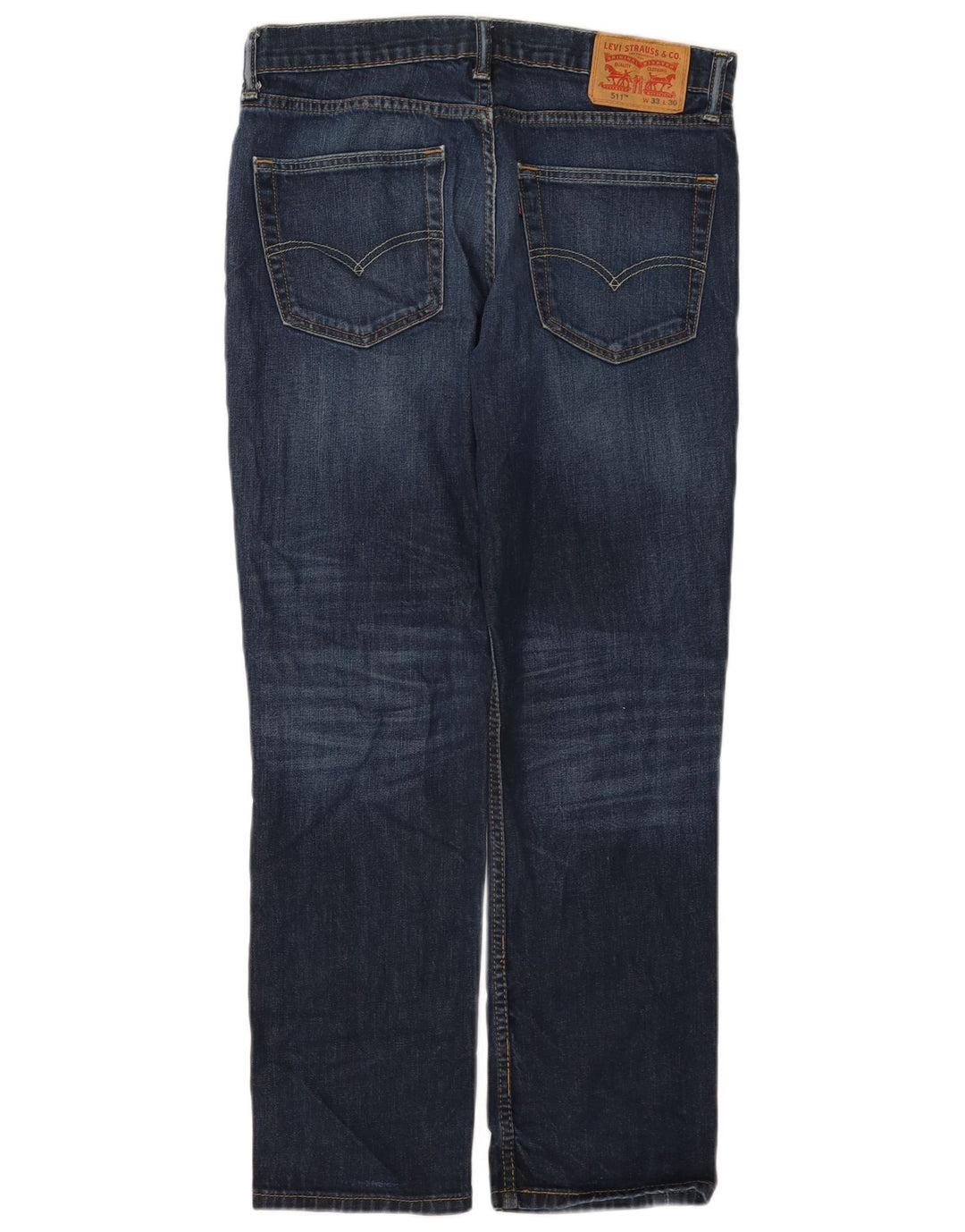Męskie jeansy Levi's 511 Slim W33 L30 Granatowa bawełna