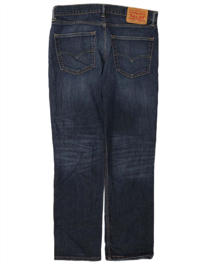 Męskie jeansy Levi's 511 Slim W33 L30 Granatowa bawełna