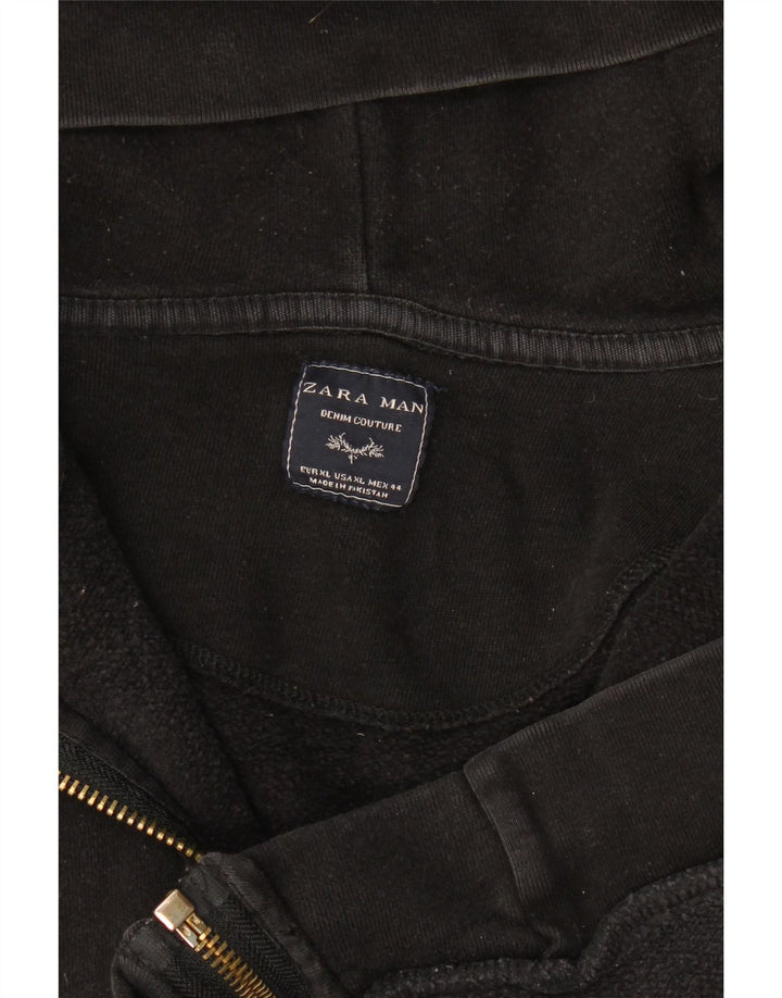 Męski sweter Zara z kapturem i zamkiem XL, czarny