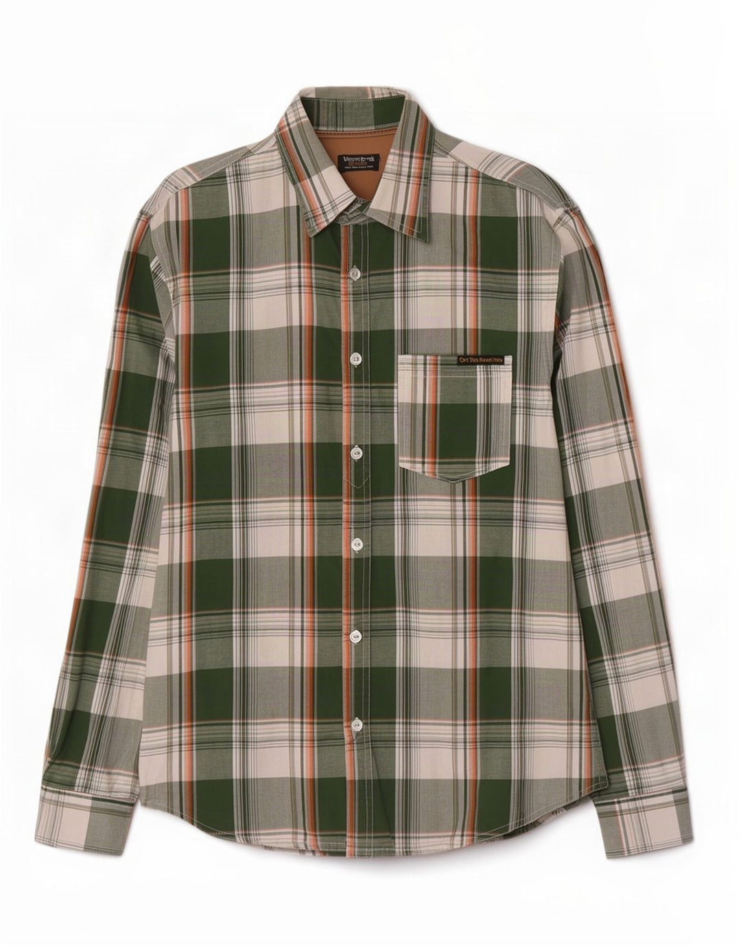 Męska koszula flanelowa Jack & Jones, duża, bawełniana w zieloną kratę