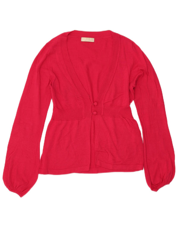 Marks & Spencer Damski sweter kardigan UK 8 Small Pink Wiskoza