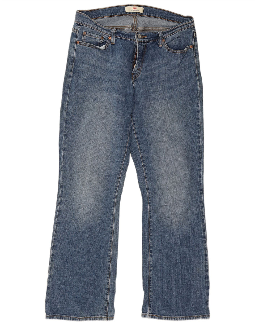 Levi's Damskie 525 Curvy Bootcut Jeansy US 14 Duże W32 L30 Niebieskie Bawełniane