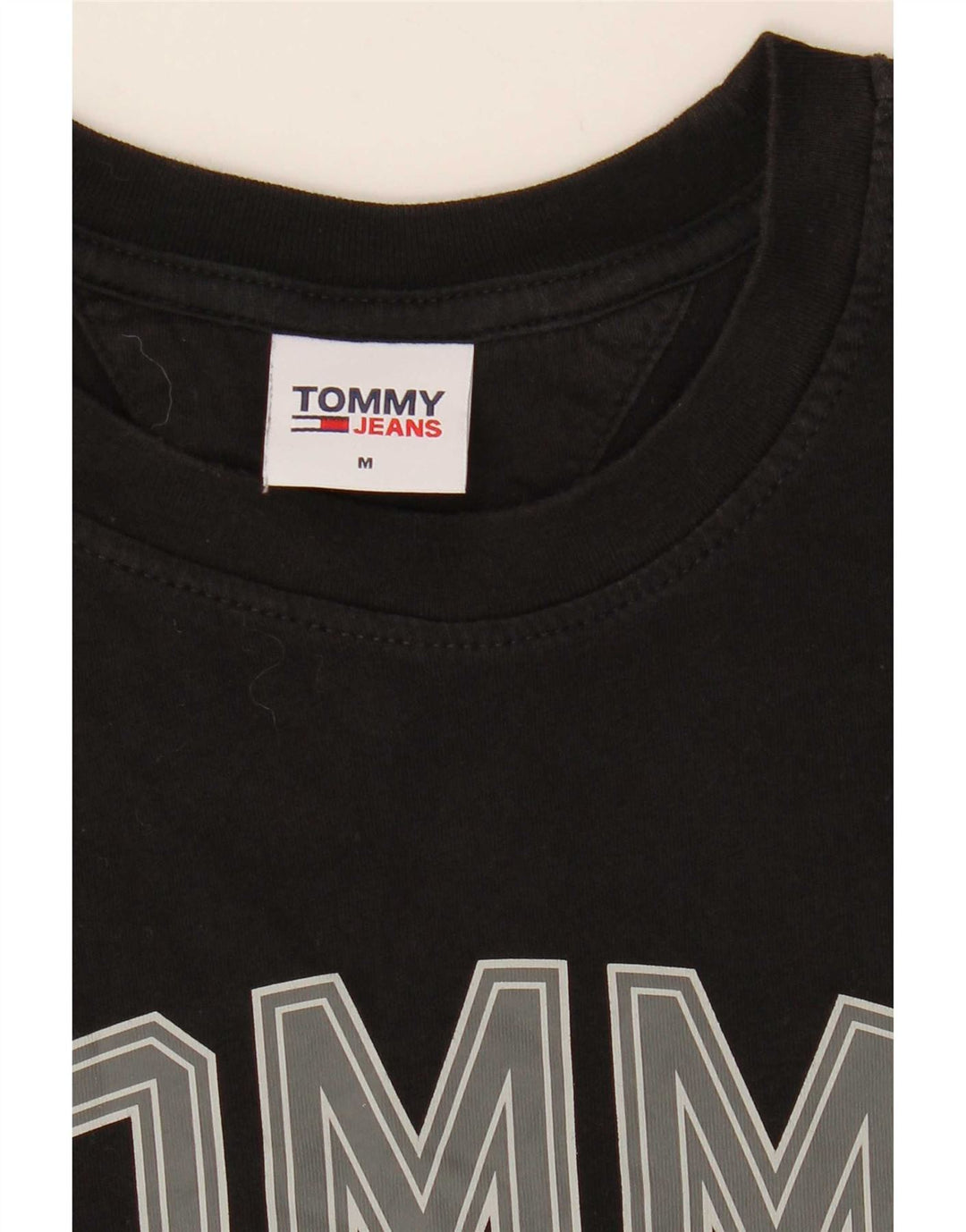 Męski T-shirt z grafiką Tommy Hilfiger, średni czarny
