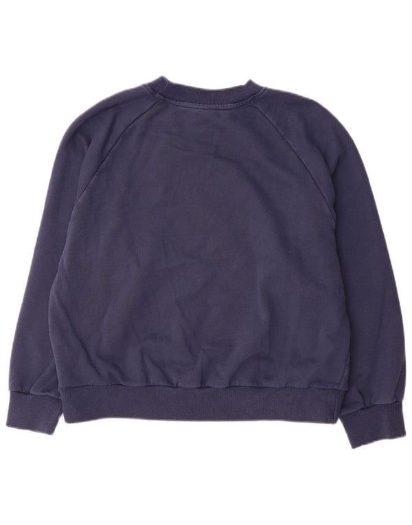 Damska bluza z grafiką New Balance Jumper UK 10, mała, granatowa, bawełniana