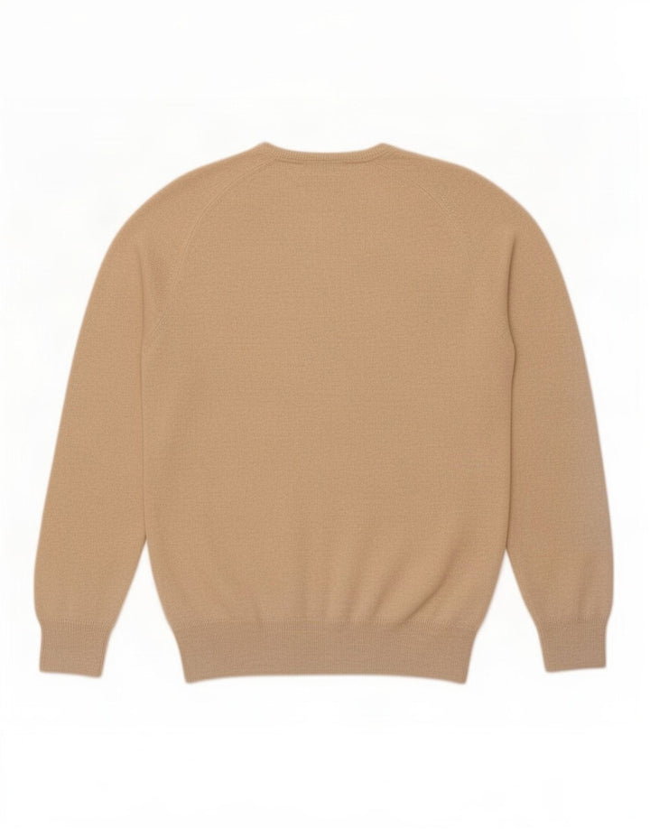 Sweter damski Zara z dekoltem w kształcie litery V, duży, beżowy