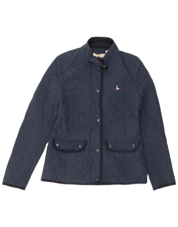 Damska pikowana kurtka Jack Wills UK 10, mała, granatowa, poliestrowa