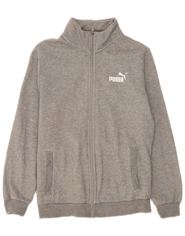 Męska bluza dresowa Puma, mała, szara, bawełniana w plamki