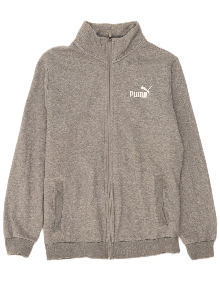 Męska bluza dresowa Puma, mała, szara, bawełniana w plamki