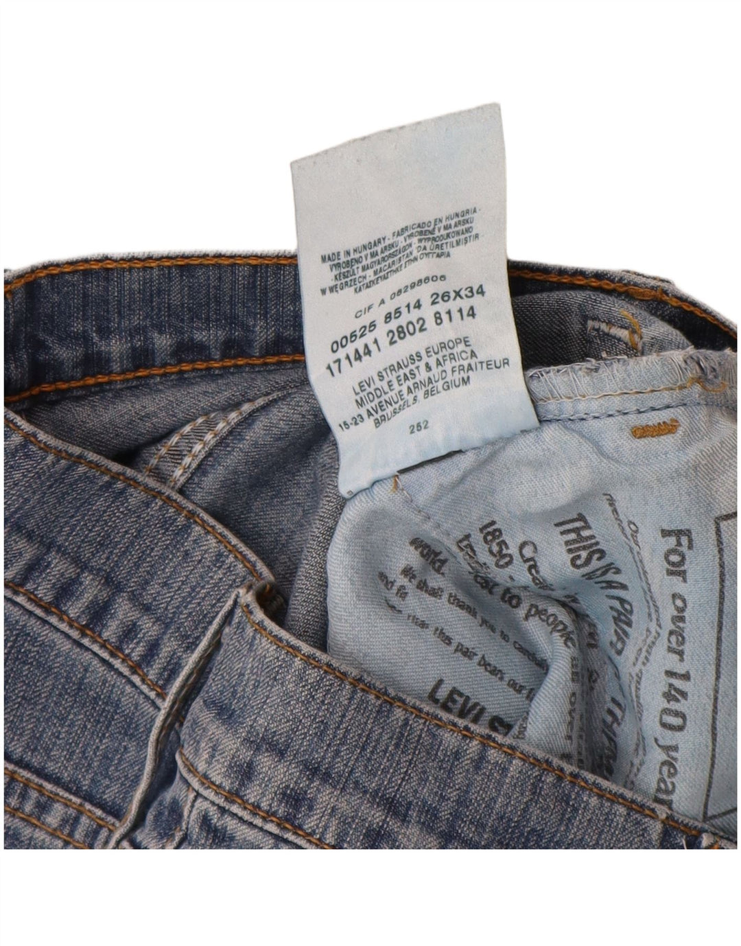 Damskie jeansy rozkloszowane Levi's W26 L34 Niebieska bawełna