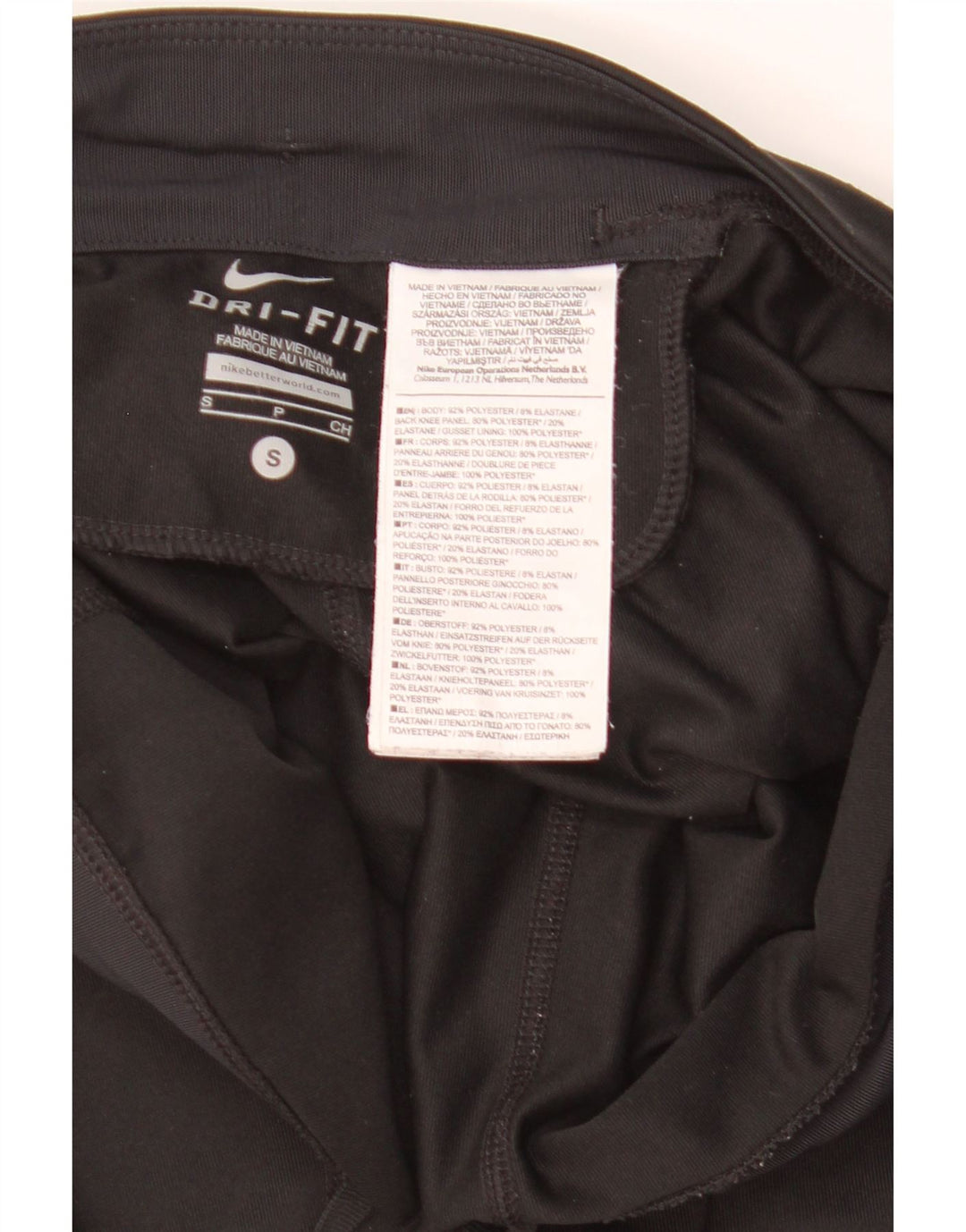 Damskie legginsy Nike Dri Fit UK 10, małe, czarne, poliestrowe