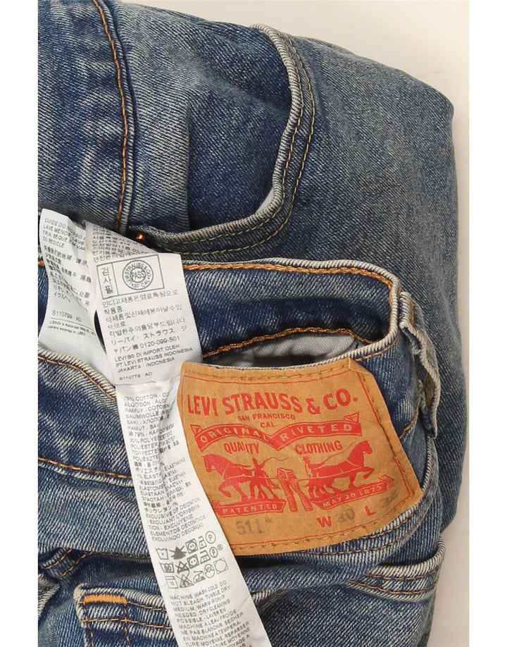Męskie jeansy Levi's 511 Slim W30 L32 Niebieskie bawełniane