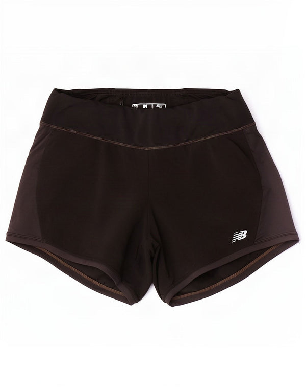 Damskie spodenki sportowe New Balance UK 4 XS, czarny poliester z blokami kolorów