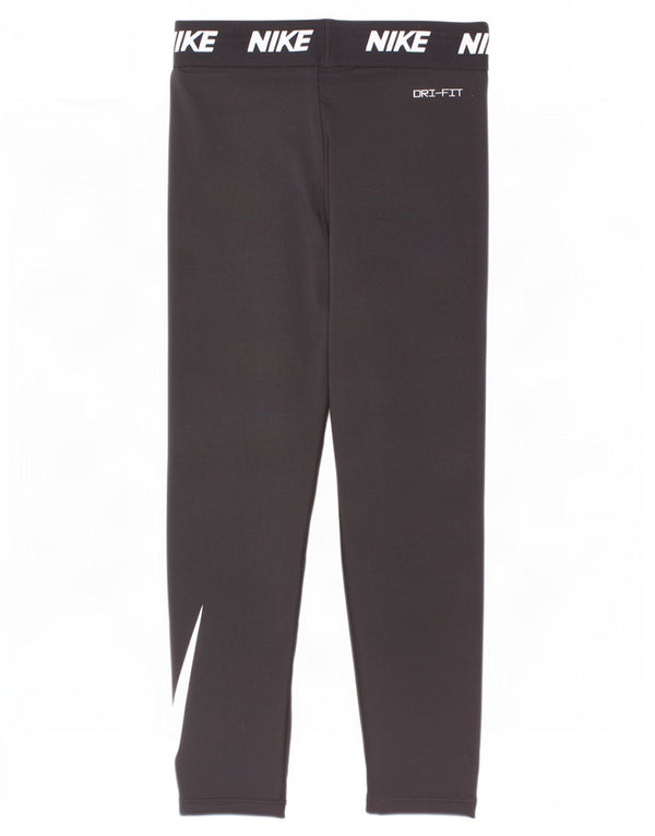 Dziewczęce legginsy z grafiką Nike na 6-7 lat, duże, czarne