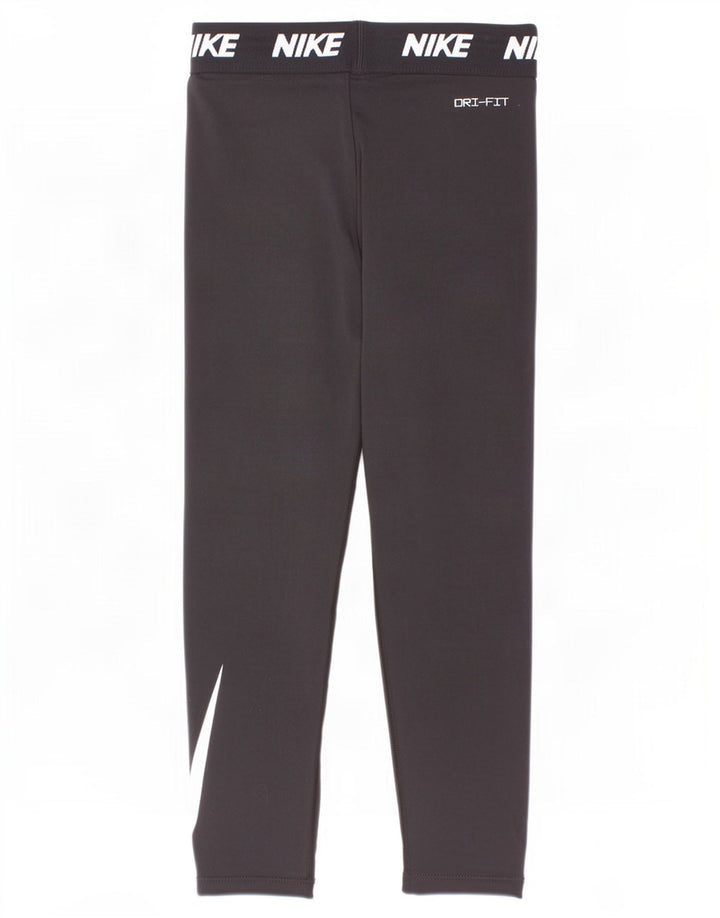 Dziewczęce legginsy z grafiką Nike na 6-7 lat, duże, czarne