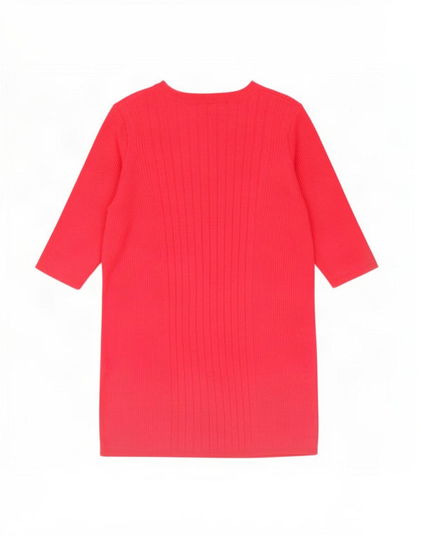 Marks & Spencer Womens Boat Neck Jumper Sweater UK 12 Medium Pink