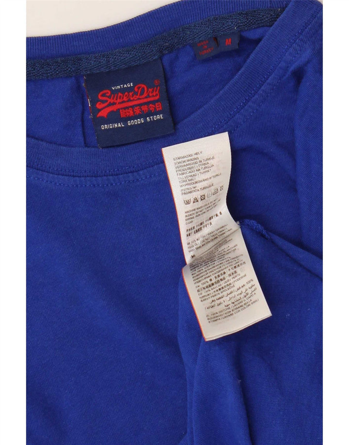T-shirt męski Superdry, bawełniany, średni niebieski