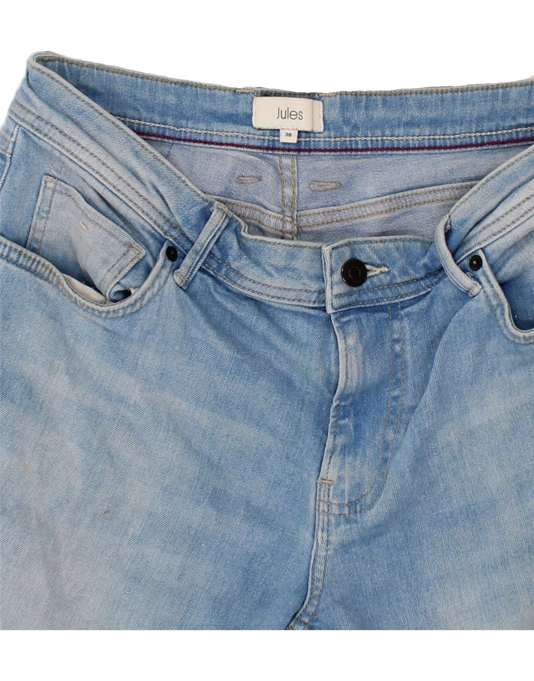 JULES Womens Denim Shorts EU 38 Medium W30  Blue Cotton Vintage Jules and Second-Hand Jules from Messina Hembry 