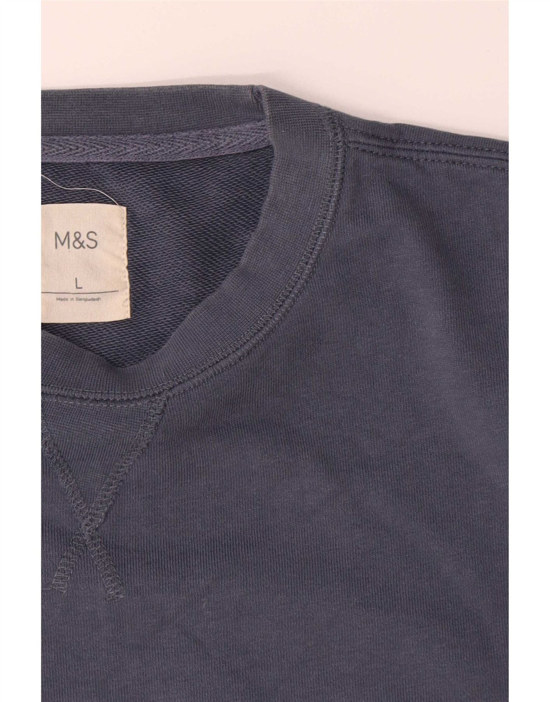 Marks & Spencer Męski sweter, duży, granatowy, bawełniany