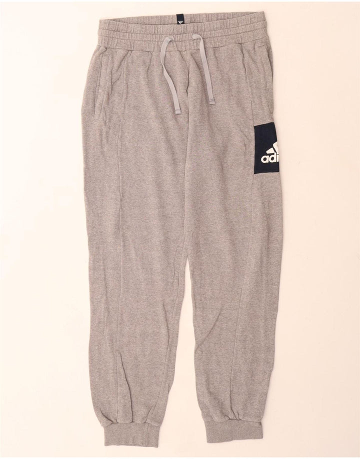 Męskie spodnie dresowe Adidas Joggers UK 40/42 Średni szary Kolorblok