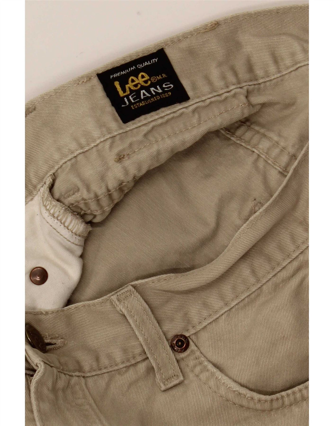 Męskie proste spodnie casual Lee W30 L32 Khaki