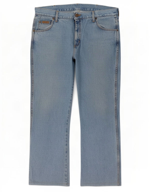 Wrangler Mens Regular Fit Straight Jeans W36 L29 Blue Cotton