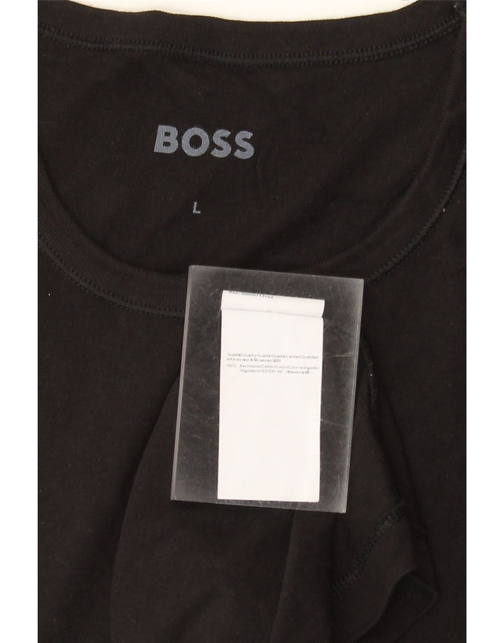 Męska koszulka Hugo Boss, duża, czarna, bawełniana