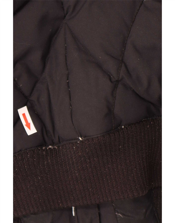 Damska wyściełana kurtka z kapturem Helly Hansen UK 14, średni czarny nylon