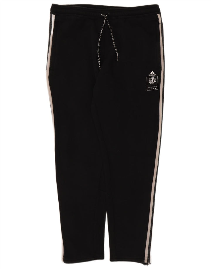 Męskie spodnie dresowe Adidas, duże, czarne, bawełniane