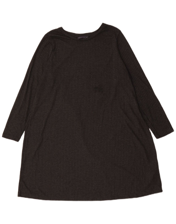 Damska sukienka T-shirt z długim rękawem Marks & Spencer UK 18 XL, czarny poliester
