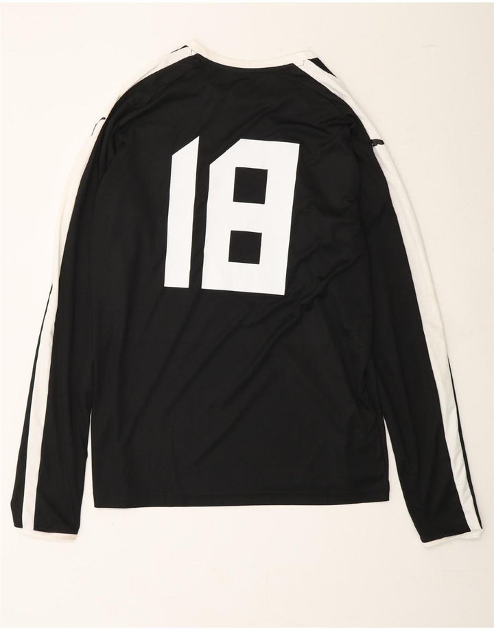 PUMA Mens Graphic Top Long Sleeve Large Black Colourblock Polyester Vintage Puma and Second-Hand Puma from Messina Hembry 