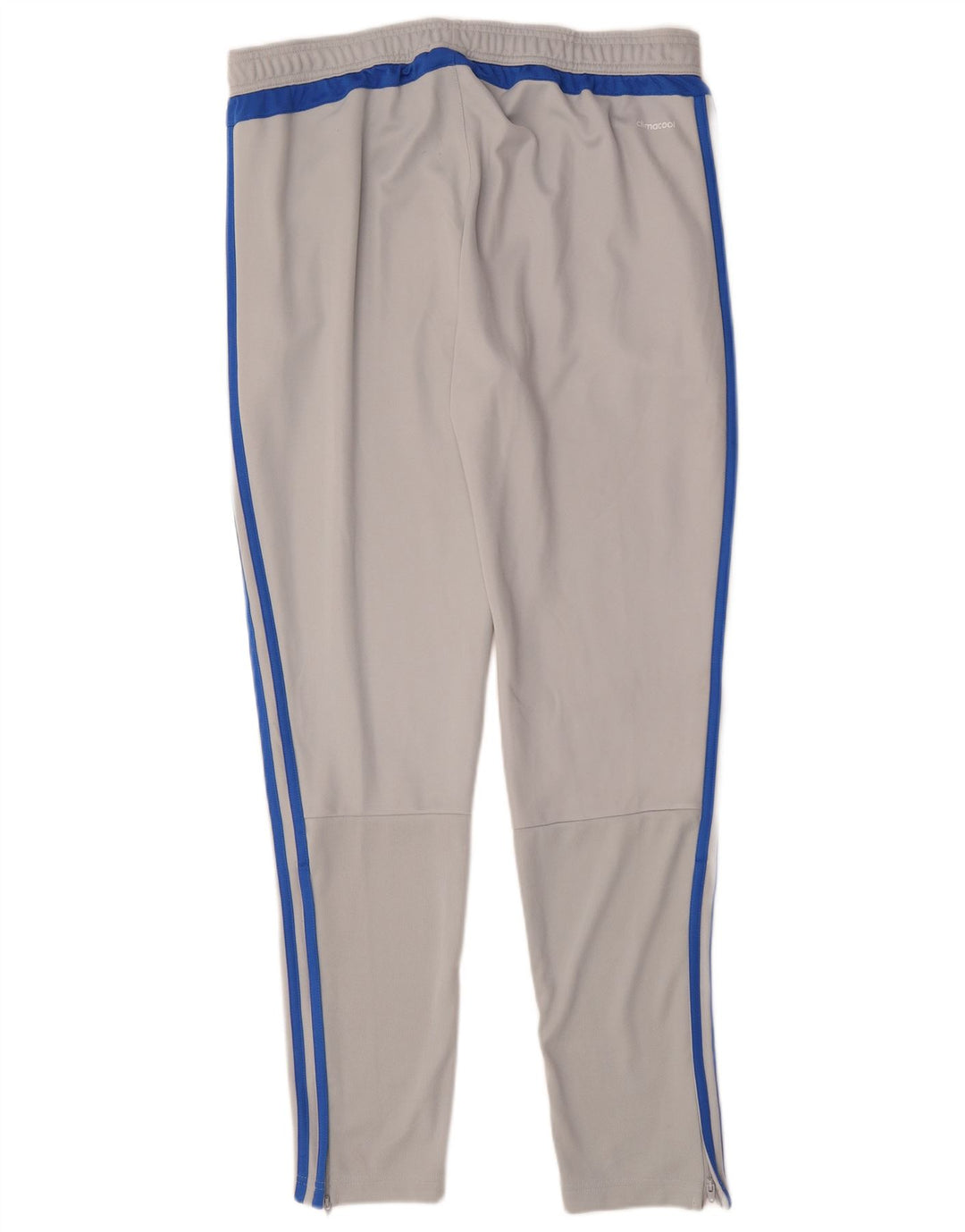 Męskie spodnie dresowe Adidas Climacool, duże, szare, z blokami kolorów, poliestrowe