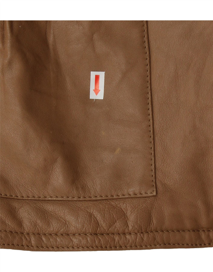 VINTAGE Womens Leather Jacket UK 18 XL Brown Vintage Vintage and Second-Hand Vintage from Messina Hembry 