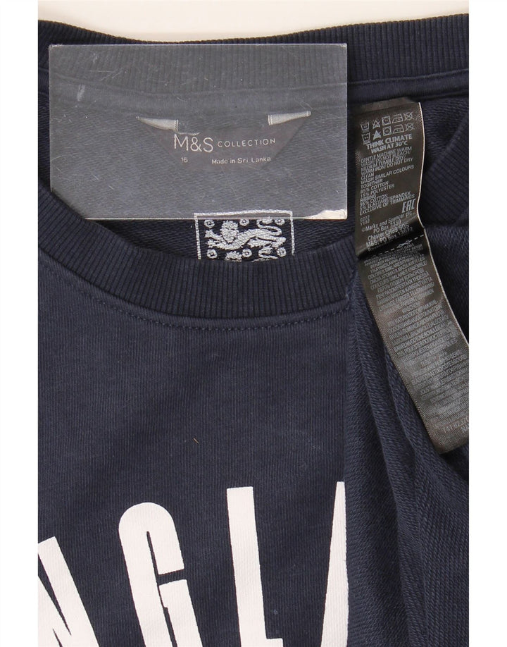 Sweter damski Marks & Spencer England UK 16, duży, granatowy