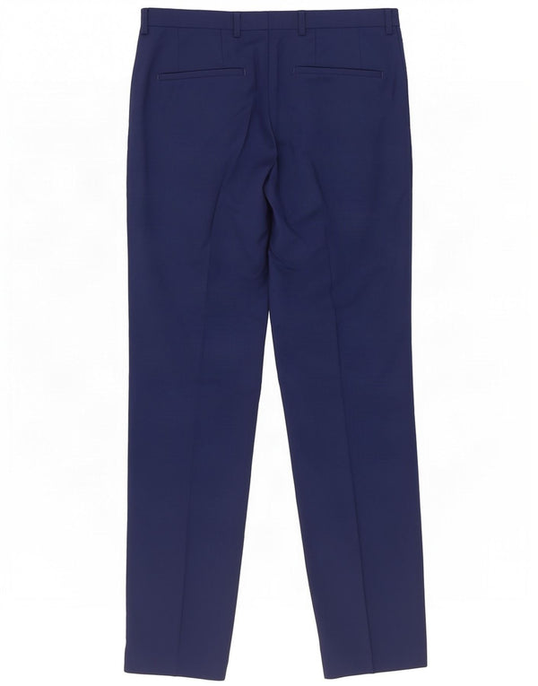 Hugo Boss Mens Slim Casual Trousers UK 46 Small W30 L30 Navy Blue