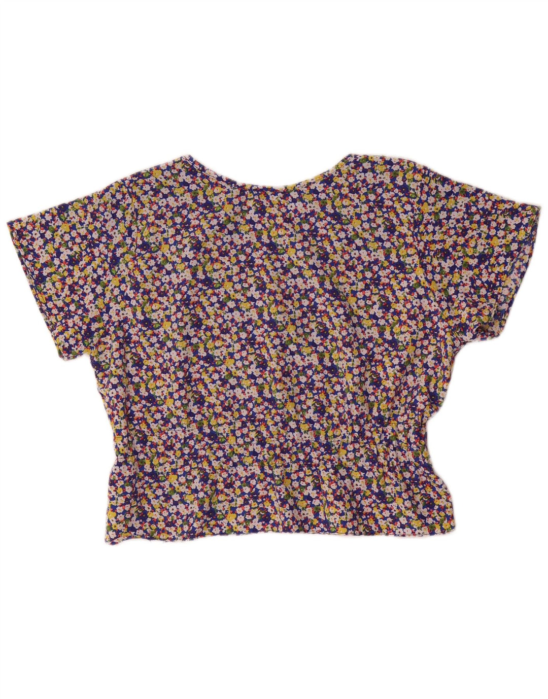 Bluzka damska Vintage Top UK 14, duża, wielobarwna w kwiaty
