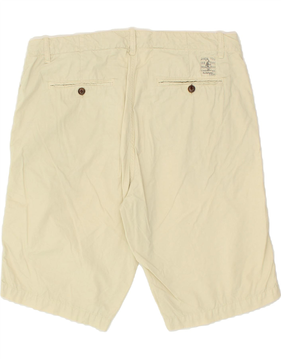REFRIGUE Mens Chino Shorts IT 54 2XL W36  Beige Cotton Vintage Refrigue and Second-Hand Refrigue from Messina Hembry 