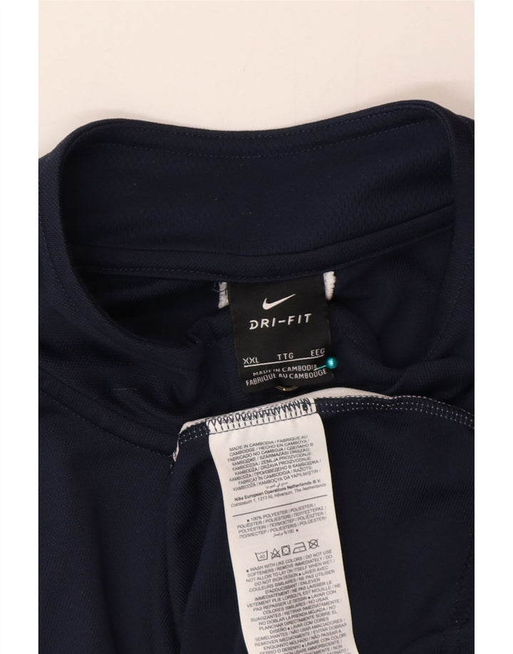 Męska kurtka dresowa Nike Dri Fit 2XL Granatowy poliester z blokami kolorów