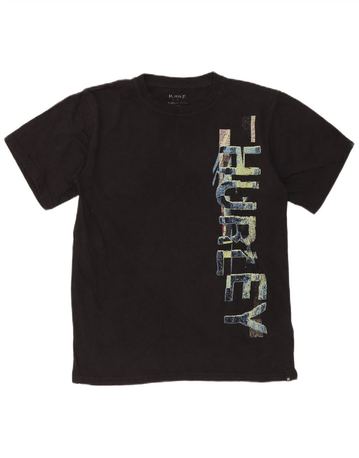 Męski T-shirt z grafiką Hurley, mały, czarny