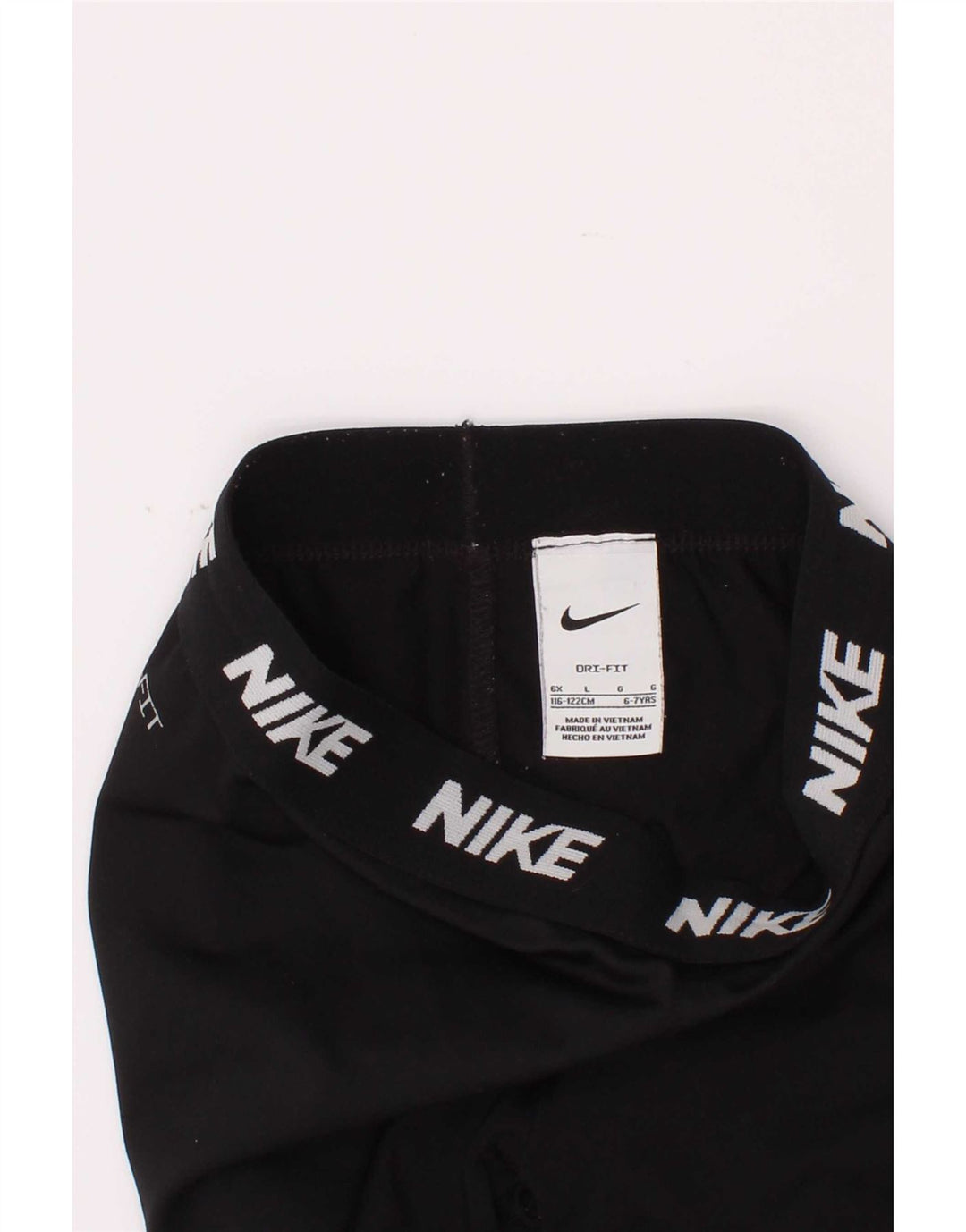 Dziewczęce legginsy z grafiką Nike na 6-7 lat, duże, czarne
