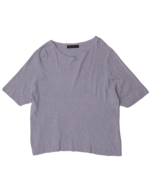 T-shirt damski Marks & Spencer Top UK 24 4XL Niebieska wiskoza
