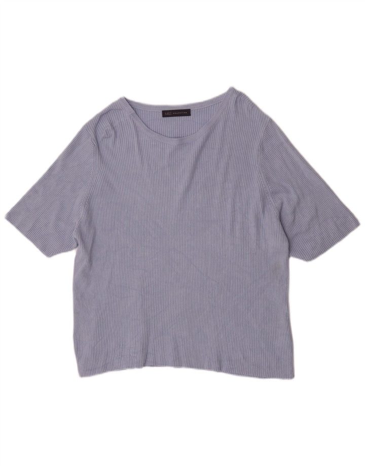 T-shirt damski Marks & Spencer Top UK 24 4XL Niebieska wiskoza
