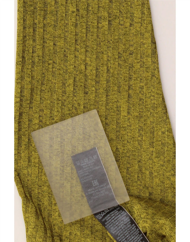 Marks & Spencer Damski top z długim rękawem, UK 16, duży, zielony, nakrapiany poliester