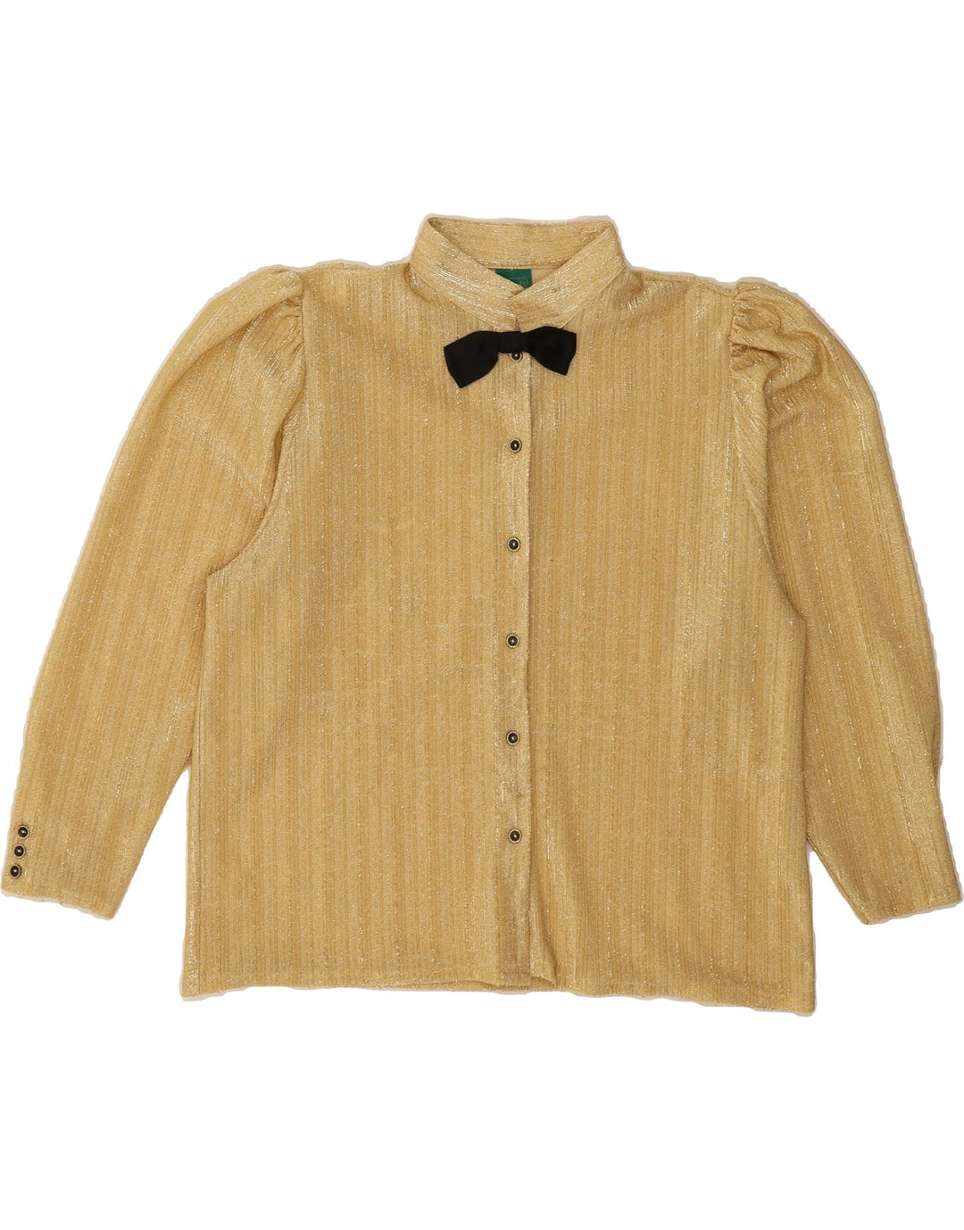 CANDA Womens 3/4 Sleeve Shirt Blouse EU 44 XL Gold Striped Polyester Vintage Canda and Second-Hand Canda from Messina Hembry 