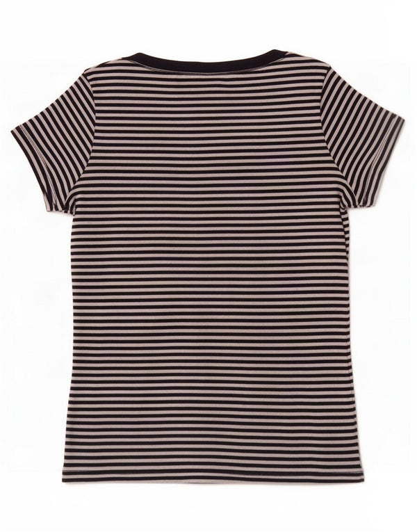 T-shirt damski Marks & Spencer Top UK 12, średni granatowy, bawełniany w prążki